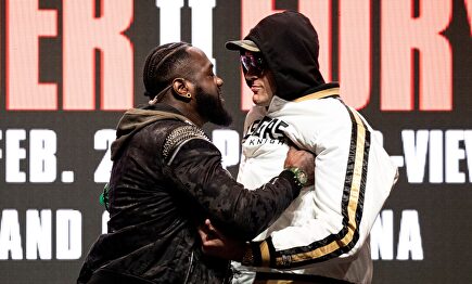 Deontay Wilder y Tyson Fury, a empujones en la rueda de prensa previa al combate