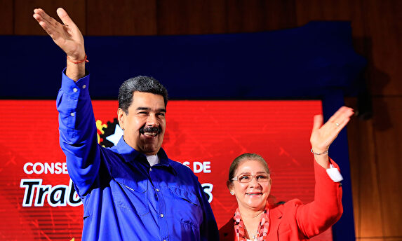 Maduro, en un acto público en Caracas. |  EFE
