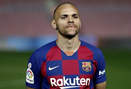 Martin Braithwaite, en su presentación con el Barcelona. | EFE/Archivo