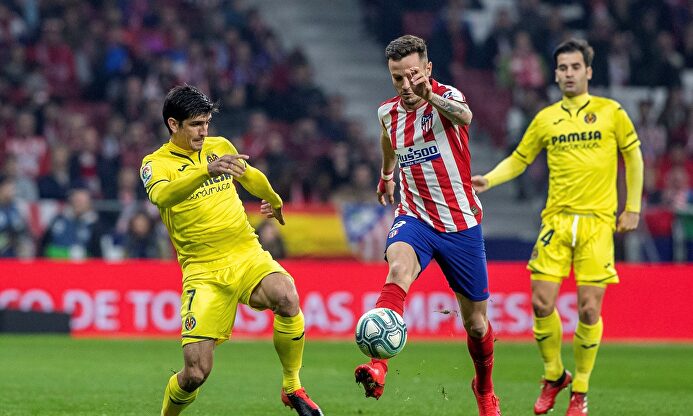 Saúl en el Atlético-Villarreal de esta temporada. | EFE