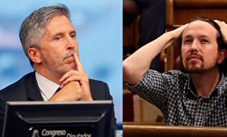 Fernando Grande Marlaska y Pablo Iglesias | EFE