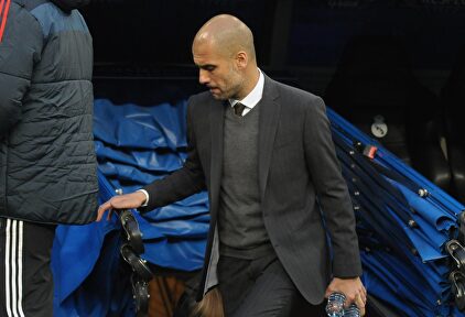Pep Guardiola en una de sus visitas al Bernabéu. | Cordon Press