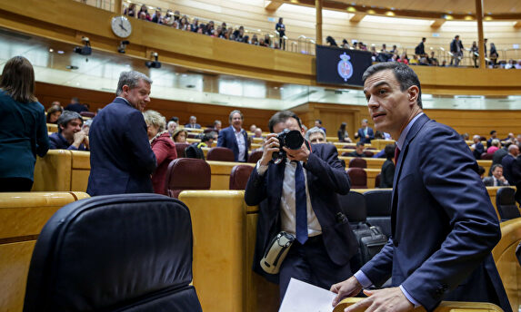Pedro Sánchez en el Senado |  Europa Press