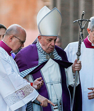 El Papa, en la misa del Miércoles de Ceniza. |  EFE