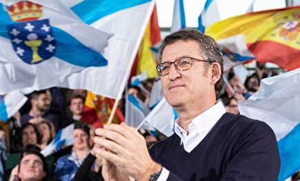 El presidente de la Xunta y del PP de Galicia, Alberto Núñez Feijóo, en su proclamación como candidato |  PPdeG