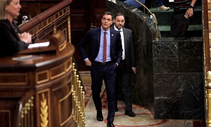 El presidente del Gobierno, Pedro Sánchez, en el Congreso |  EFE