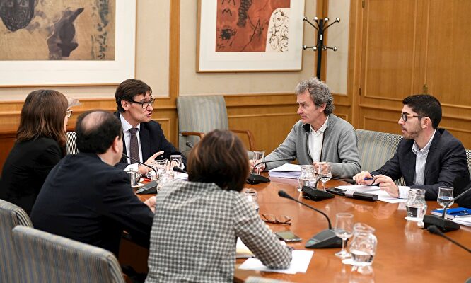 Reunión de seguimiento del coronavirus en Sanidad |  EFE