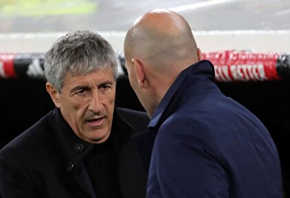 Setién con Zidane. | EFE
