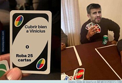 Vinicius, Messi y Piqué, protagonistas de los memes del Clásico