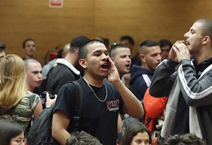 Intento de boicot a Pablo Iglesias |  EFE