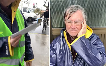 Un ciclista agrede a dos militantes de Vox en Cangas