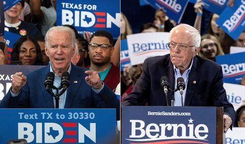 El exvicepresidente ganó en ocho estados en las primarias del "supermartes"; Sanders lo hizo en cuatro, incluido California, uno de los más deseados.