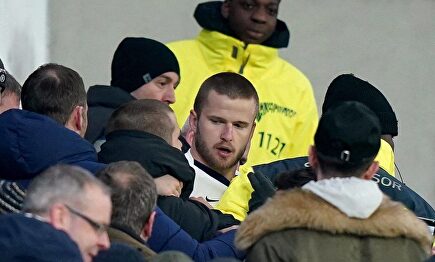 Eric Dier sube a la grada del Tottenham Stadium para pelearse con un aficionado. |  Cordon Press