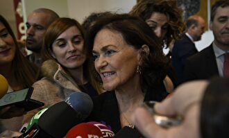 Carmen Calvo, en el acto del Día de la Mujer en Ciudad Real. |  Europa Press