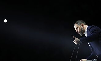Santiago Abascal durante el acto de Vistalegre III de Vox |  EFE