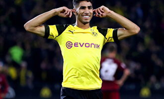 Achraf con el Borussia Dortmund. | Archivo
