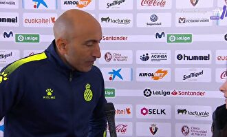 Duro ejercicio de autocrítica de Abelardo tras la derrota ante Osasuna