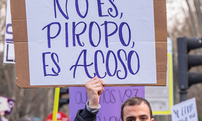 Uno de los asistentes a la manifestación de este domingo en Madrid |  C.Jordá