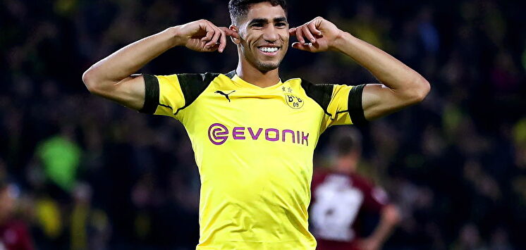 Achraf con el Borussia Dortmund. | Archivo