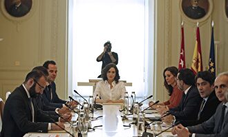 Isabel Díaz Ayuso ha presidido un Consejo de Gobierno extraordinario. |  EFE