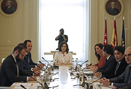 Isabel Díaz Ayuso ha presidido un Consejo de Gobierno extraordinario. |  EFE