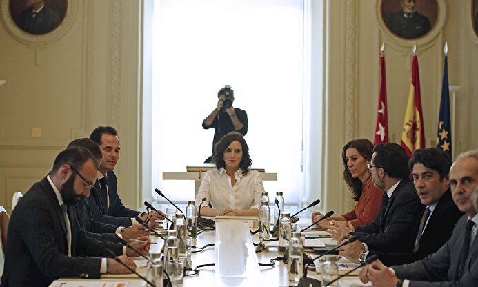 Isabel Díaz Ayuso ha presidido un Consejo de Gobierno extraordinario. |  EFE
