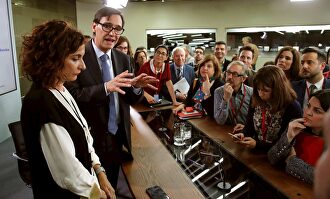 Salvador Illa y María Jesús Montero este martes en Moncloa. |  EFE