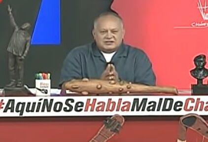 Diosdado Cabello, en su programa "Con el mazo dando". |  Imagen TV