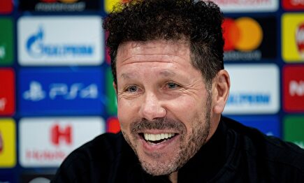 Diego Simeone, en rueda de prensa con el Atlético de Madrid. |  EFE