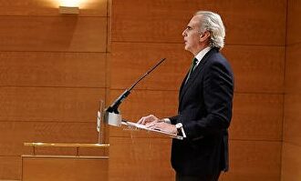 Ruíz Escudero, durante su comparecencia. |  Comunidad de Madrid