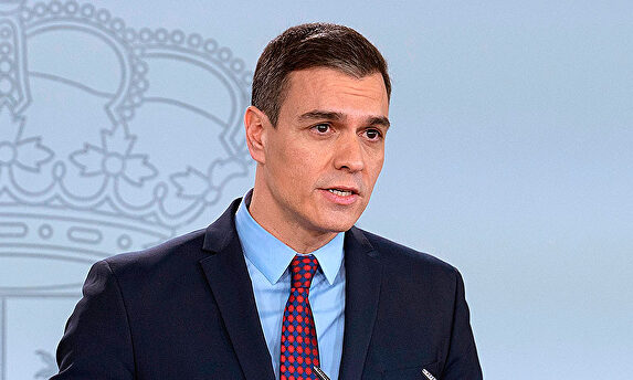 Pedro Sánchez, durante su comparecencia |  EFE