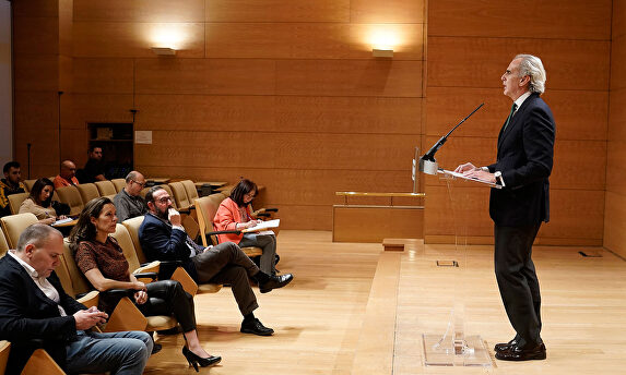 Ruíz Escudero, durante su comparecencia. |  Comunidad de Madrid
