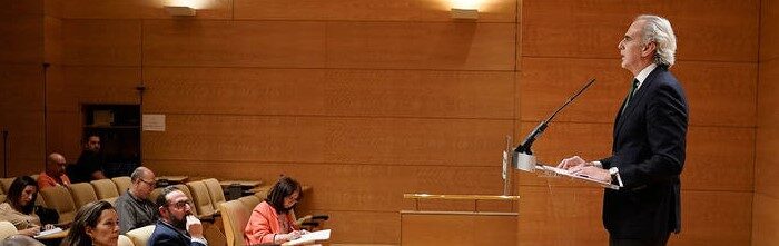 Ruíz Escudero, durante su comparecencia. |  Comunidad de Madrid