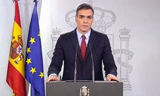Pedro Sánchez en su última comparecencia en Moncloa |  EFE