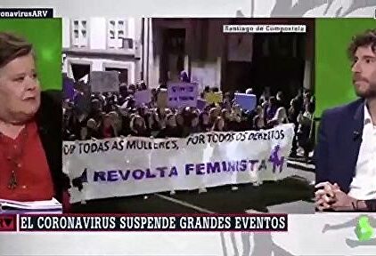 Así animaba el programa de Ferreras en La Sexta a manifestarse el 8-M: "El machismo es un virus mucho más peligroso que el coronavirus"