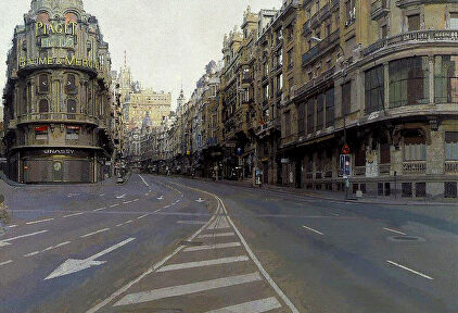 'La Gran Vía' de Antonio López |  Museo Thyssen