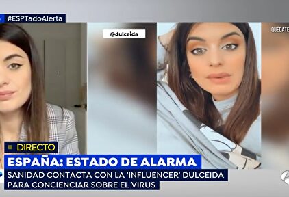 Dulceida en una conexión con 'Espejo Público' |  Antena 3