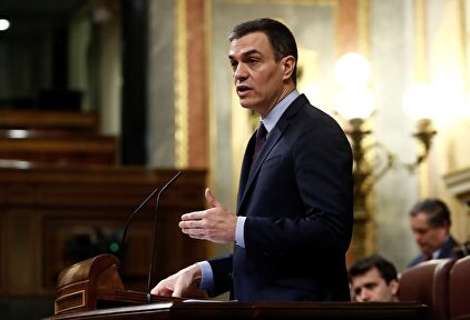El presidente del Gobierno, Pedro Sánchez, en el Congreso de los Diputados. | EFE