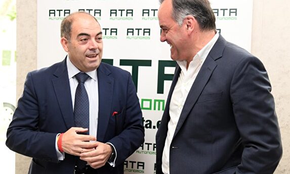Lorenzo Amor y Domiciano Curiel, presidentes de ATA y ATACyL, respectivamente. | Agencia ICAL