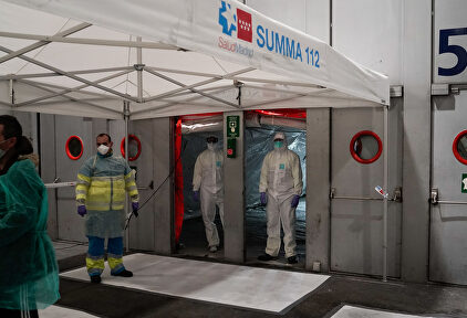 Una de las entradas que se utilizarán para la llegada de pacientes al Ifema. | Comunidad de Madrid