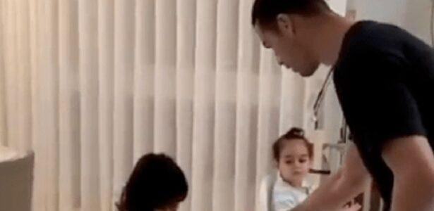 Cristiano enseña a sus hijos cómo protegerse del coronavirus