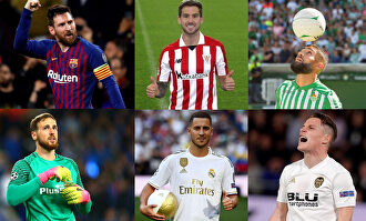 Montaje con algunos de los futbolistas que más cobran de La Liga. | EFE