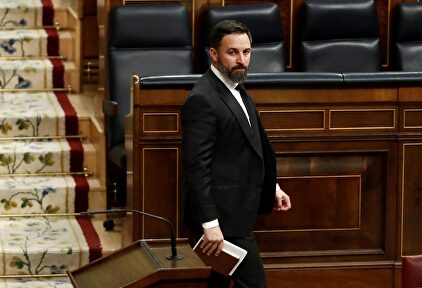 Santiago Abascal en el Pleno del Congreso durante el debate para prorrogar el estado de alarma | EFE