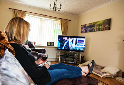 La televisión es la fuente principal de entretenimiento | Alamy