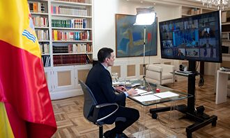 El presidente del Gobierno, Pedro Sánchez, participa en la cumbre virtual de líderes del G20. | EFE