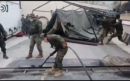 El Ejército monta un hospital de campaña en el Gregorio Marañón de Madrid