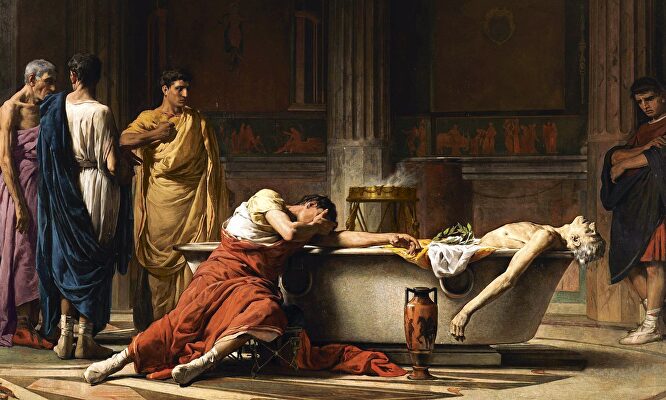 El suicidio de Séneca, pintado por Manuel Domínguez Sánchez | Archivo