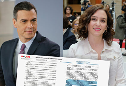 El presidente del Gobierno, Pedro Sánchez y la presidenta de la Comunidad de Madrid, Isabel Díaz Ayuso. | Cordon Press