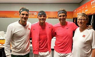 Rafa Nadal y Bill Gates jugaron un partido de exhibición con fines benéficos | EFE