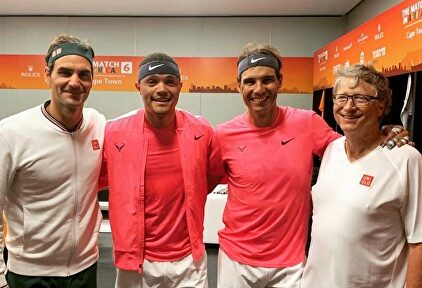 Rafa Nadal y Bill Gates jugaron un partido de exhibición con fines benéficos | EFE